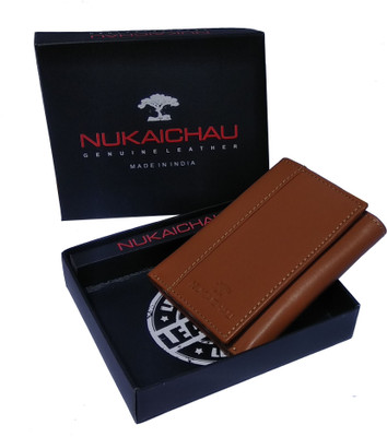 

Nukaichau Men Brown Genuine Leather Wallet(3 Card Slots)