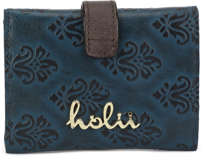 

Holii Women Blue Genuine Leather Wallet(6 Card Slots), Multi
