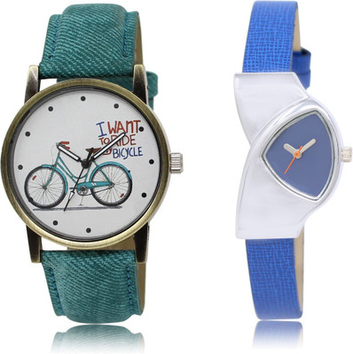

The Shopoholic New Collection White And Blue Dial Analog Watch For Girls Gold Watch Watch - For Women