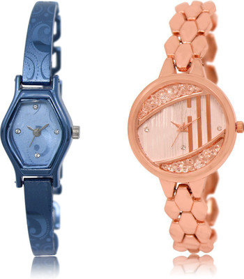 

The Shopoholic Fashionable Funky Look Blue And Rose Gold Dial Analog Watch For Girls Watches In Women Watch - For Women