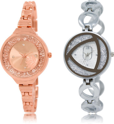 

The Shopoholic Best Combo Pack Rose Gold And Silver Dial Analog Watch For Girls Multicolor Girl Watch Watch - For Women
