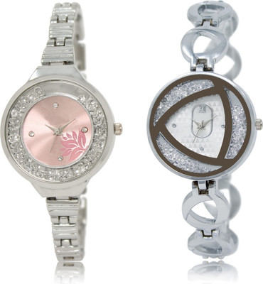 

The Shopoholic Stylist Designer Combo Pack 2 Pink And Silver Dial Analog Watch For Girls Watchs For Women Watch - For Women