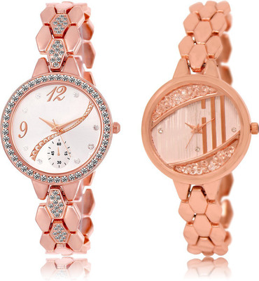

The Shopoholic Fashionable Funky Look Silver And Rose Gold Dial Analog Watch For Girls Womens Watches Watch - For Women
