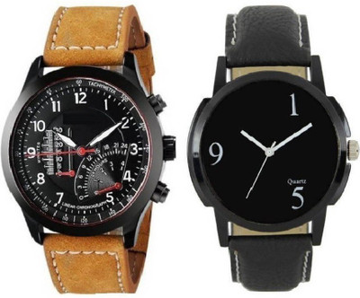 

Glamexy stylish New Unique Collection Multi Dial Combo for Your Fashion pack-2 Watch - For Men