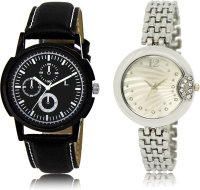 

The Shopoholic Fashionable Funky Look Black And Silver Dial Analog Watch For Boys And Girls Mens Belts Watches Watch - For Men & Women