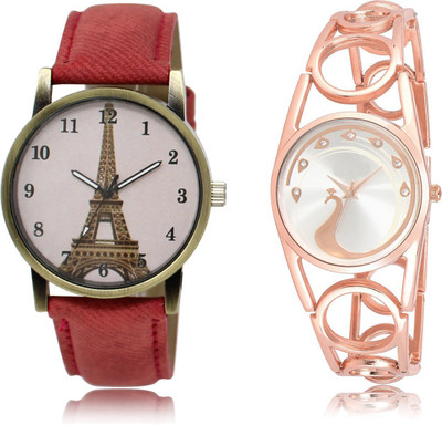 

The Shopoholic Latest Fashionable Pink And Silver Dial Analog Watch For Girls Womens Watch Watch - For Men & Women
