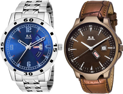 

R S Original RSO-43 DAY AND DATE SERIES SET OF 2 COMBO WATCH FOR MEN Watch - For Men