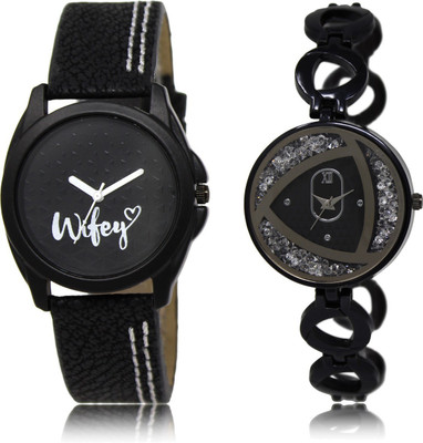 

The Shopoholic Latest Fashionable Black Dial Analog Watch For Girls Girls Stylish Watch Watch - For Women