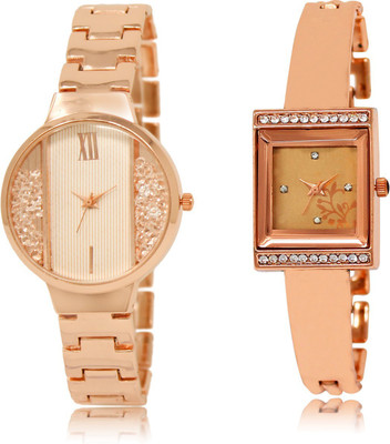 

The Shopoholic Stylist Designer Combo Pack 2 White And Rose Gold Dial Analog Watch For Girls Watches Girls Watch - For Women