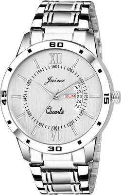 

JAINX JM313 Silver Day and Date Watch - For Men