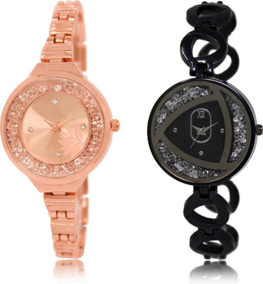 

The Shopoholic Latest Fashionable Rose Gold And Black Dial Analog Watch For Girls Belt Watch For Women Watch - For Women