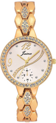 

JAINX JW584 Golden Analog Watch - For Women