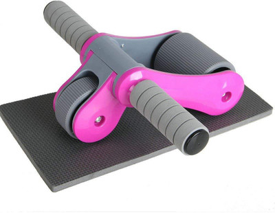 

LALA LIFE Folding Abdominal Wheel Ab Roller Mat Muscle Training Gym Exercise Fitness (Pink) Ab Exerciser(Pink)
