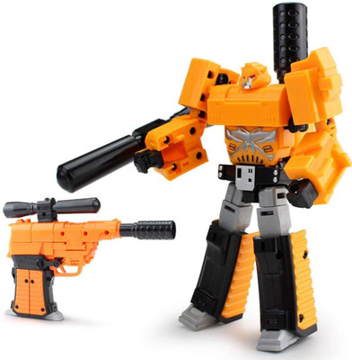 

Happy GiftMart 2 in 1 Transformer to Pistol Gun Figure Robot to Gun Transformation Toys for Children(Yellow, Black)
