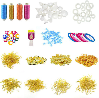 

Unobite 18 Piece Silk Thread Jewellery Making Kit for Making Bangles and Earrings - Bangles Size 2.8