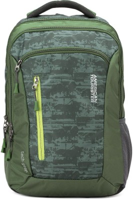 

American Tourister AMT Tech Gear 21 L Laptop Backpack(Green, Grey)