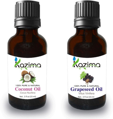 

KAZIMA Coconut Carrier Oil and GrapeSeed Carrier Oil (Each 15ML )(15 ml)
