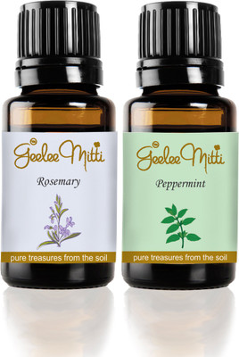 

Geeleemitti Pure Rosemary & Peppermint Essential Oil Combo Pack of 2(20 ml)