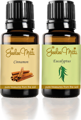 

Geeleemitti Pure Eucalyptus and Cinnamon Essential Oil Combo Pack of 2(20 ml)