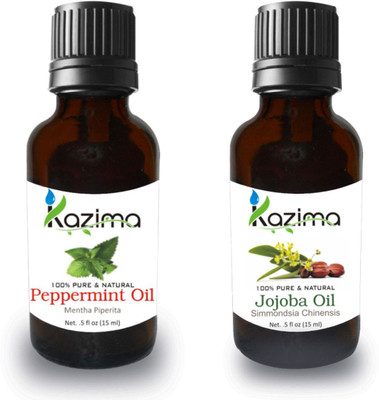 

KAZIMA Jojoba Carrier Oil and Peppermint Essential Oil (Each 15ML )(15 ml)