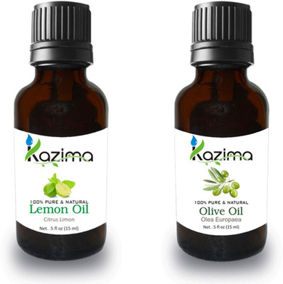 

KAZIMA Olive Carrier Oil and Lemon Essential Oil (Each 15ml)(15 ml)