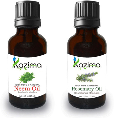 

KAZIMA Neem Carrier Oil and Rosemary Essential Oil (Each 15ML )(15 ml)