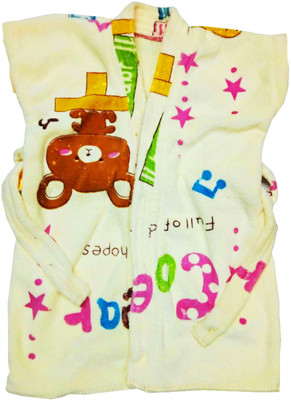 

Lavs Cream  Bath Robe(1 blanket, For: Baby Boys & Baby Girls, Cream