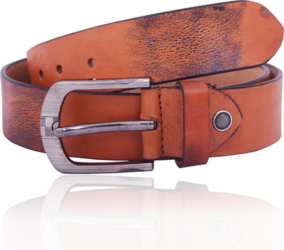 

Earnam Men Casual, Party, Evening Brown Genuine Leather Belt, Black