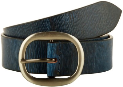 Creative Crafts Men & Women Evening, Party, Formal, Casual Blue Genuine Leather Belt