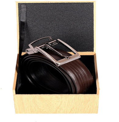

SUMANNYA Men Party Brown Genuine Leather Belt, Black;brown