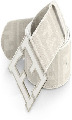 

Niryat international Men & Women White Genuine Leather Belt