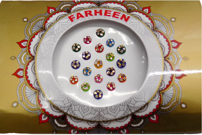 

Farheen FRN ROUND2 FORHEAD Multicolor, Gold Bindis(INDIAN FANCY BINDI)