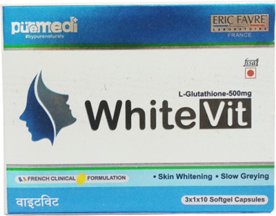 

Puremedi WHITEVIT (SOFTGEL CAPSULES 3X1X10 STRIP)(0.1 g)