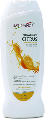 

Satinance Citrus Shower Gel (For Face & Body) - No Added Perfume & Colours, SLS, Sulphate & Paraben Free(100 ml)