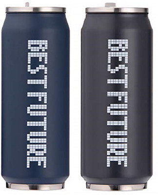 

Frabble8 Double Wall Vacuum Stainless Steel Insulated Thermos Flask 500ml ( Pack of 2) 500 Sipper(Pack of 2, Blue, Grey), Multicolor