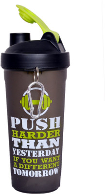 

SPORTSHOLIC Sports Plastic Protein Shaker Bottle 600 Ml For Gym Fitness 600 Shaker(Pack of 1, Black)