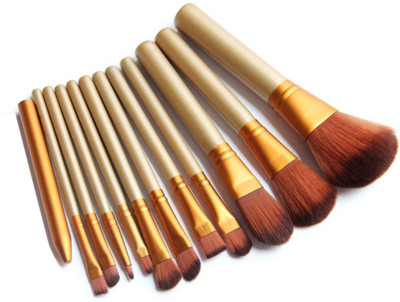 Fllik Professional Makeup Brushes Set of 12 Brushes for Salon and Home Use for Professional Makeup(Pack of 12)