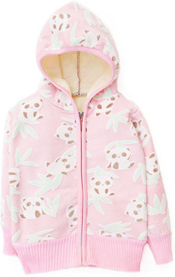 

Kidofash Baby Boys & Baby Girls Zipper Printed Cardigan, Pink