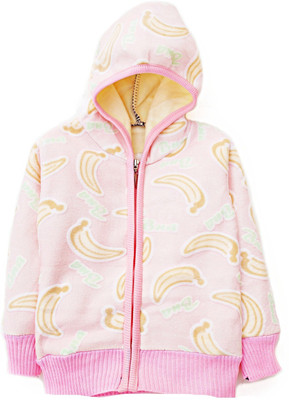 

Kidofash Baby Boys & Baby Girls Zipper Applique Cardigan, Pink