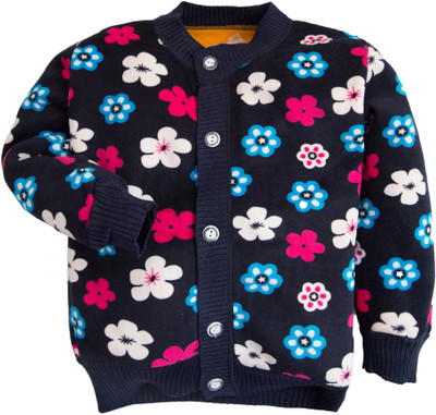 

Kidofash Baby Boys & Baby Girls Button Applique Cardigan, Black