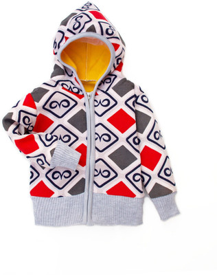 

Kidofash Baby Boys & Baby Girls Zipper Printed Cardigan, Red