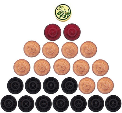 

SPORTSHOLIC New Wooden Carrom Men Coins With Striker And Powder For All Carrom Boards Carrom Pawns(Pack of 24)
