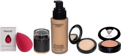 

fancify Sponge Puff , studio waterweight Foundation , Studio Fix Compact & Blusher(Set of 4)
