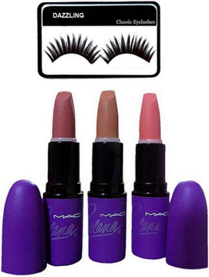 

DAZZLING Eyelashes&Mac Selena Matte Finish Longlasting Lipstick(Set of 4)