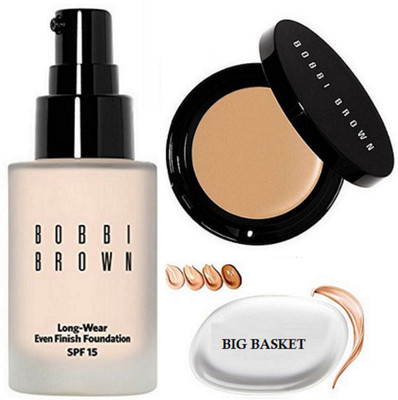 

big Basket SILICON PUFF & LONG WEAR LIQUID FOUNDATION WITH CORRECTOR CONCEALER(Set of 3)