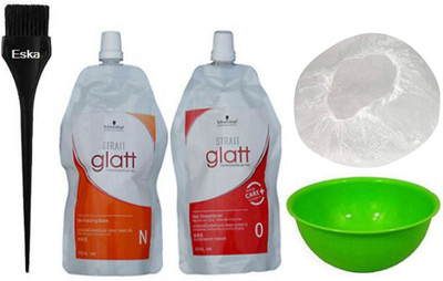

Eska Hair Brush & Schwarzkopf Glatt Hair Straightener Hair Mask Cream & Bowl With Shower Cap(Set of 4)