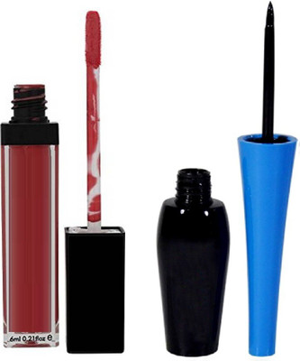 

Vedy Matte Me Stay Ulta Smooth Lipstick (MAROON) with Black Eyeliner(Set of 2)