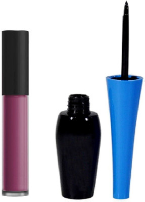 

Vedy A Purple Lipstick (purple) With Black Eyeliner(Set of 2)