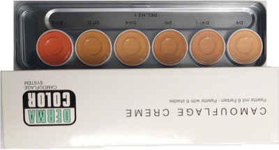 

Kryolan Derma Color Camouflage Cream Palette 6 Color ( Delhi 1 ) Concealer(DELHI 1)