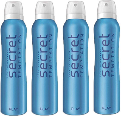 

SECRET TEMPTATION PLAY DEODORANT 150ML 4Pcs Deodorant Spray - For Women(150 ml, Pack of 4)